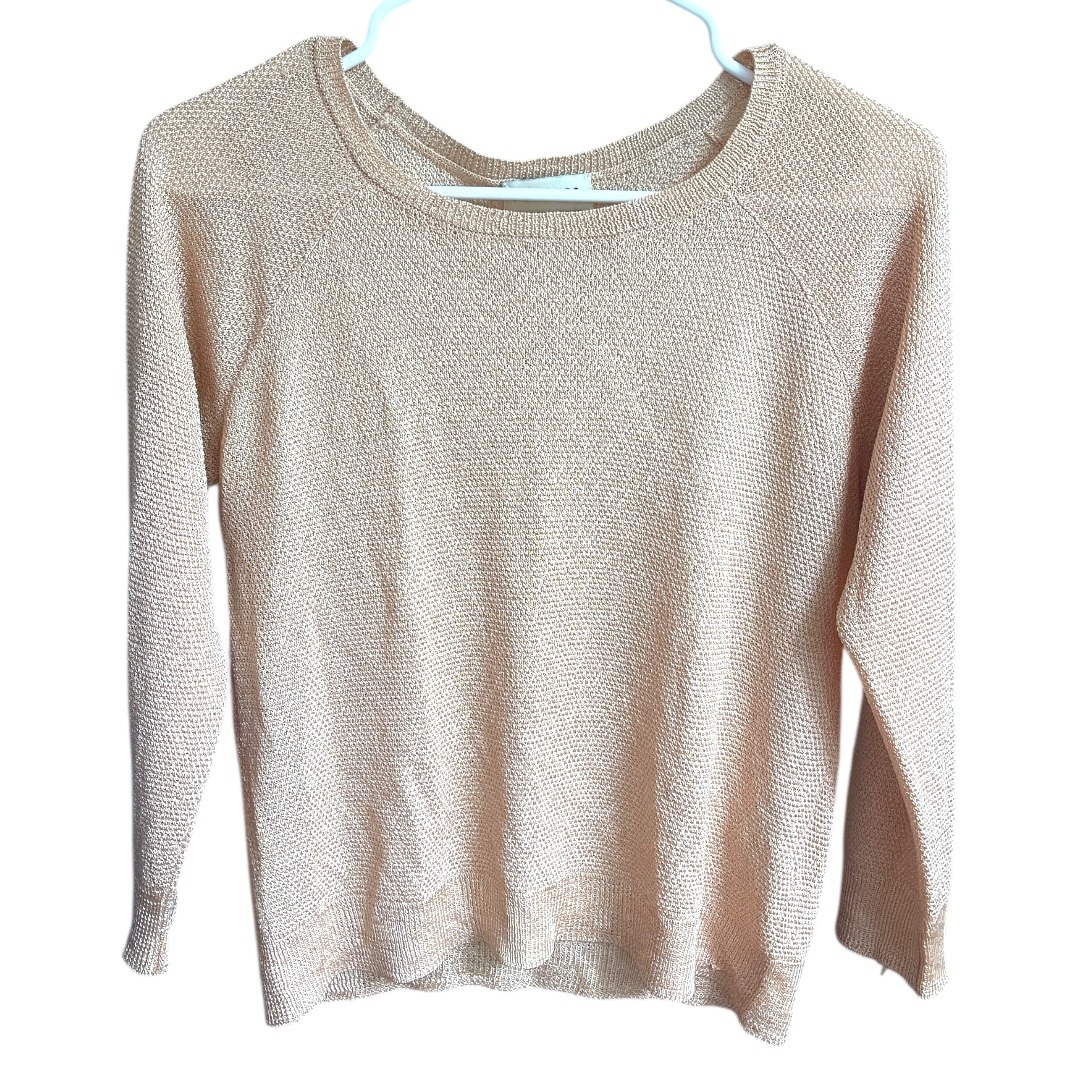 Hesperios Cecilie Pullover Knit Sweater Pink Metallic M